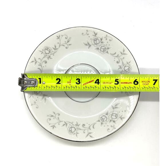 Vintage Platinum Rose Fine China Saucer Made in Japan - Picture 3 of 3